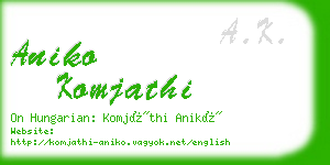 aniko komjathi business card